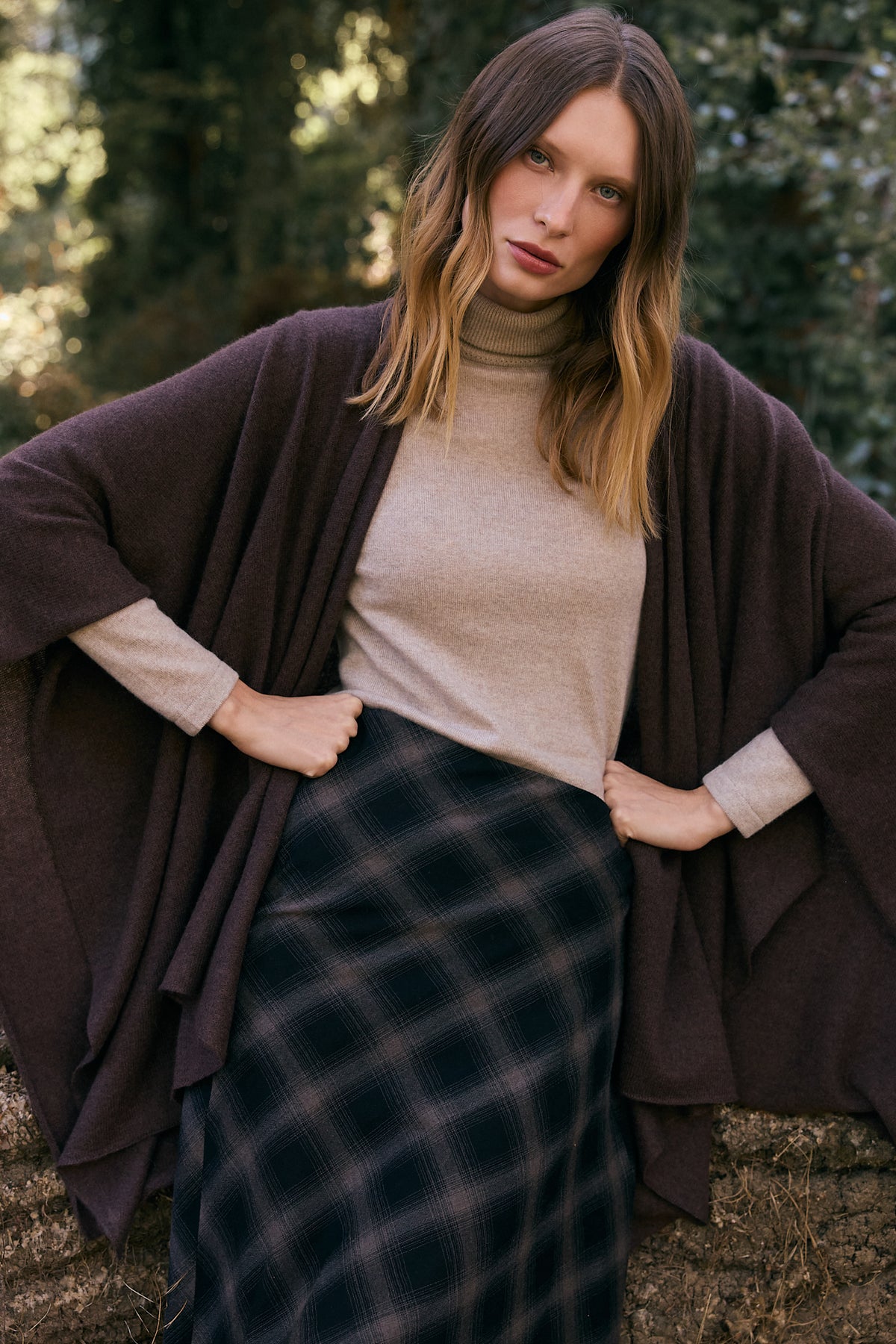 capa de cashmere mujer