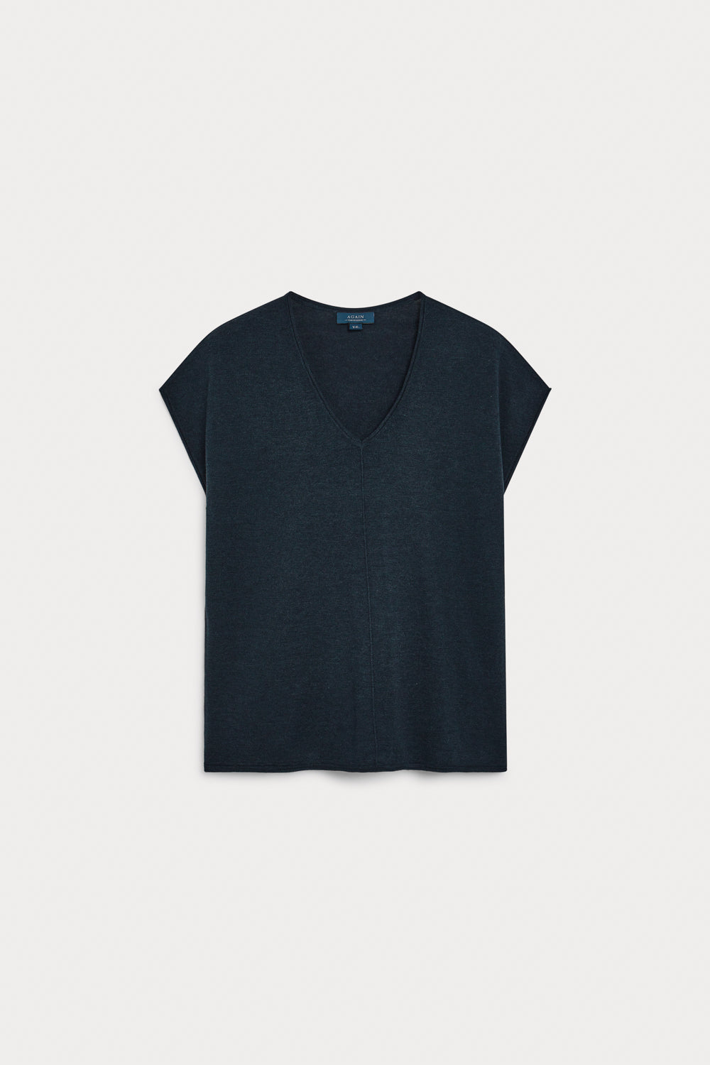Camiseta Oversize Cashmere Seda Azul
