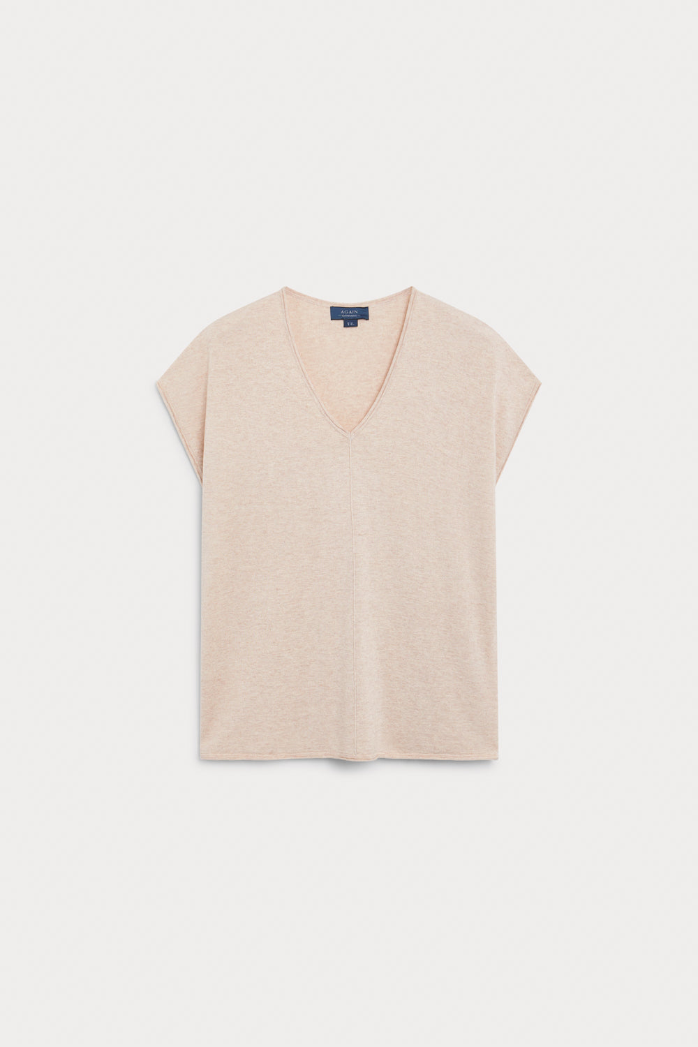 Camiseta Oversize Cashmere Seda Beige
