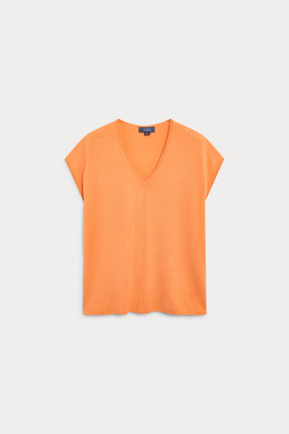 Camiseta Oversize Cashmere Seda Naranja