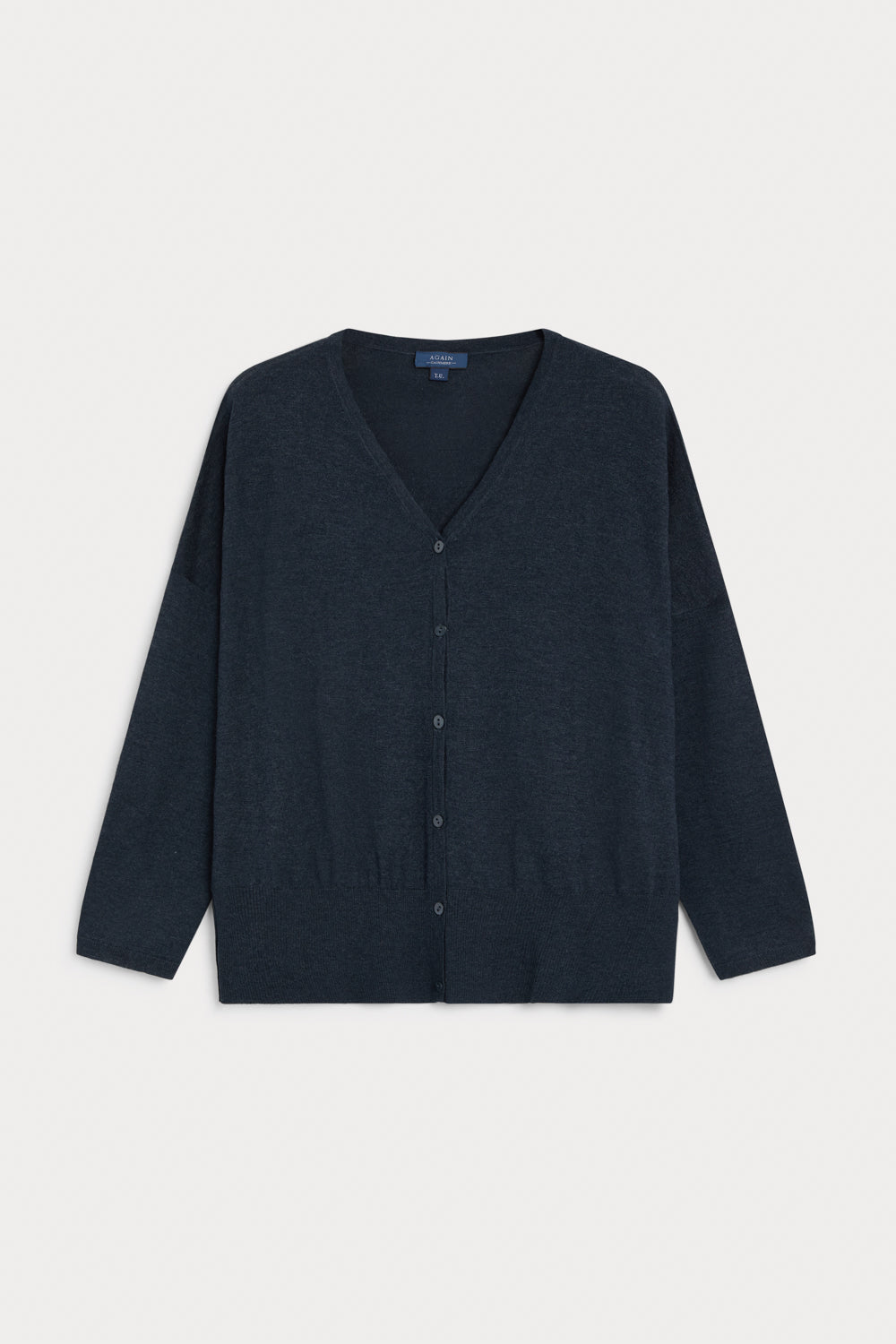 Cardgan poncho cashmere seda azul