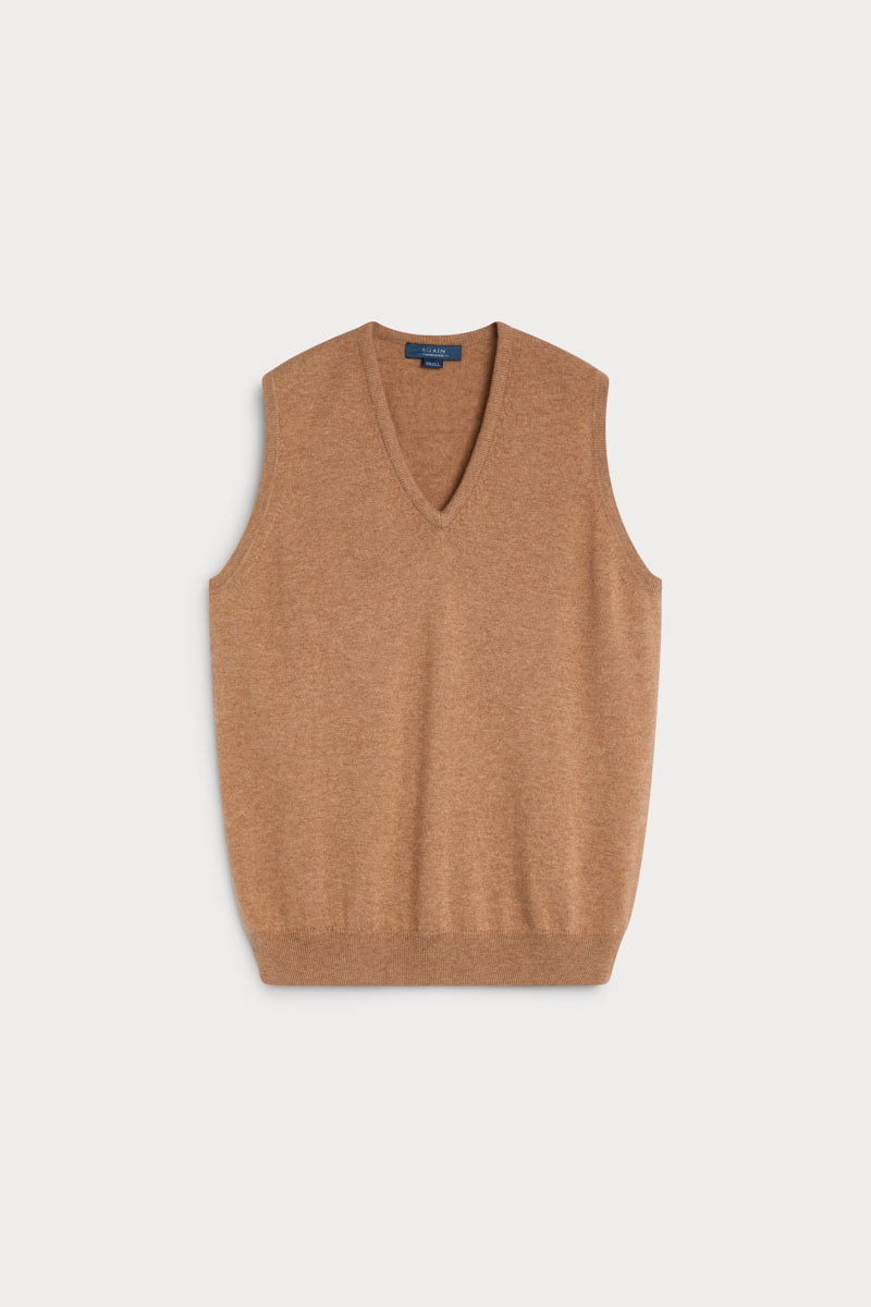 Chaleco Cuello Pico Camel