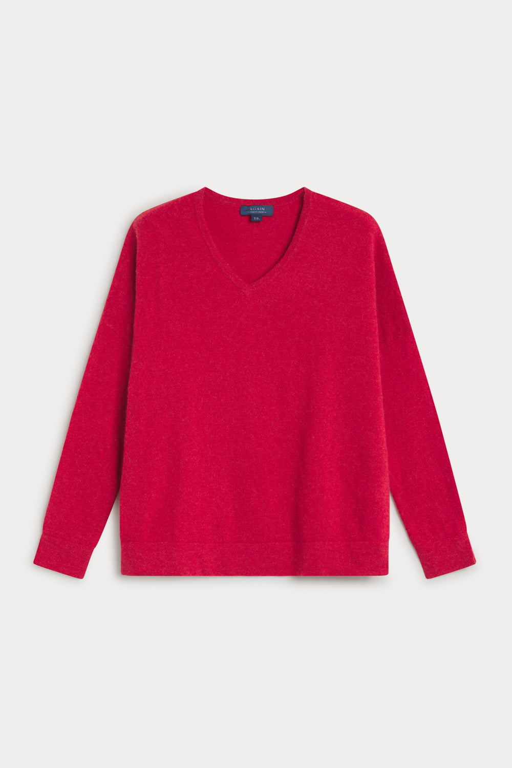 Jersey Cuello Pico Oversize cashmere-mujer