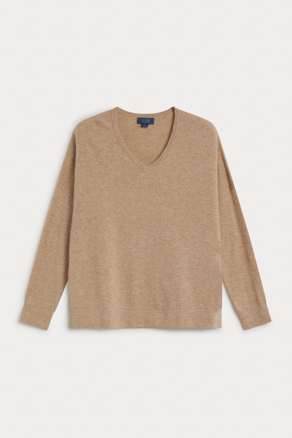 Jersey Cuello Pico Oversize cashmere-mujer