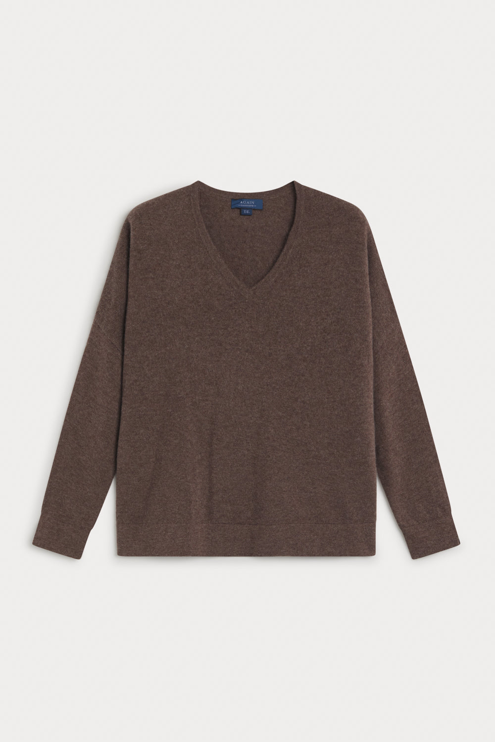 Jersey Cuello Pico Oversize cashmere-mujer