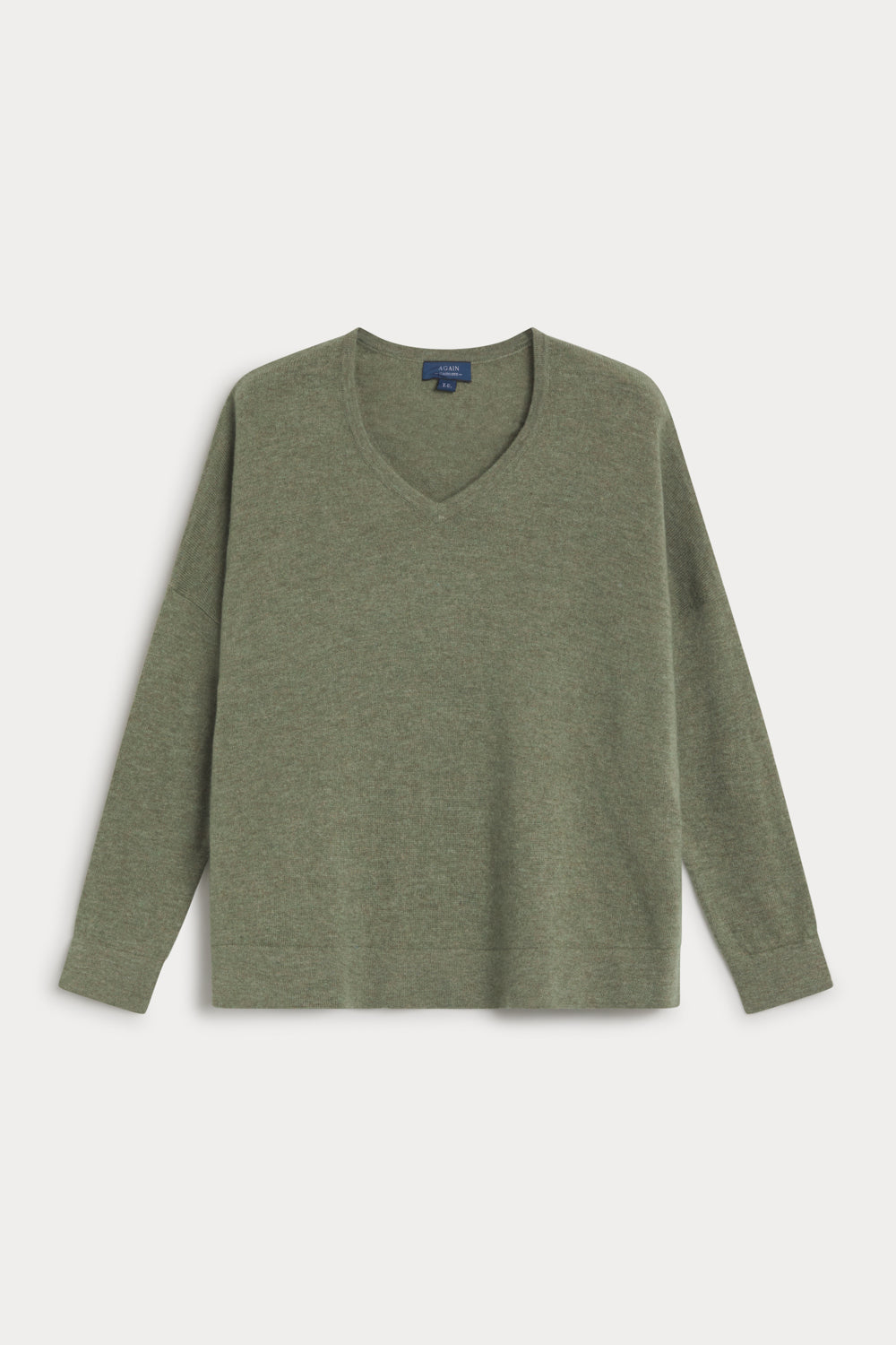 Jersey Cuello Pico Oversize cashmere-mujer