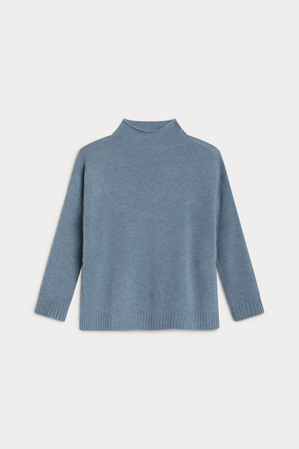 Jersey cuello alto cashmere mujer