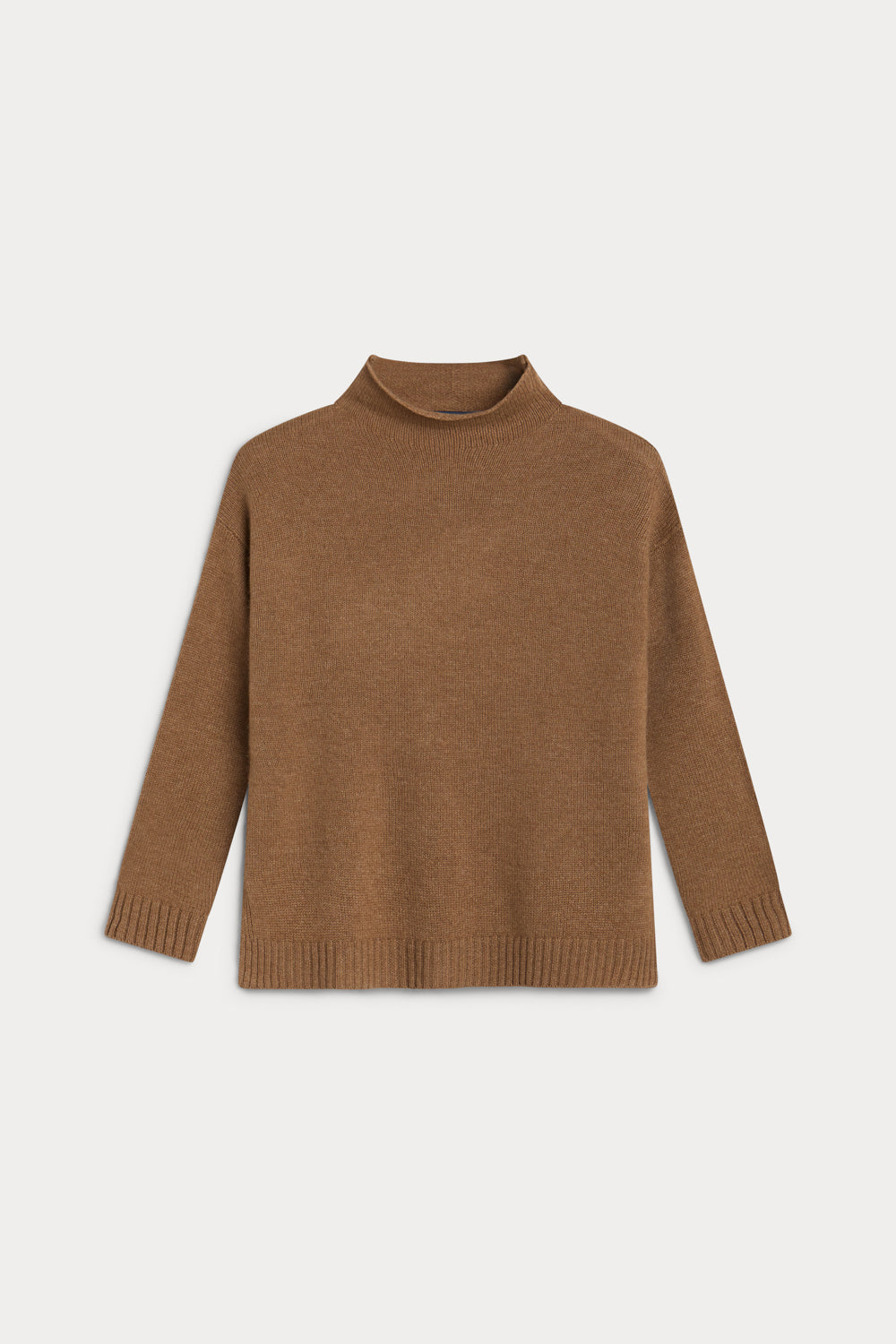 Jersey cuello alto cashmere mujer