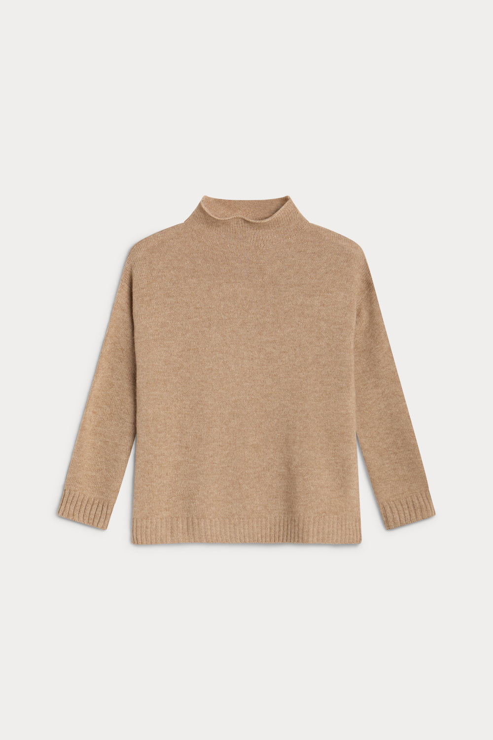Jersey cuello alto cashmere mujer