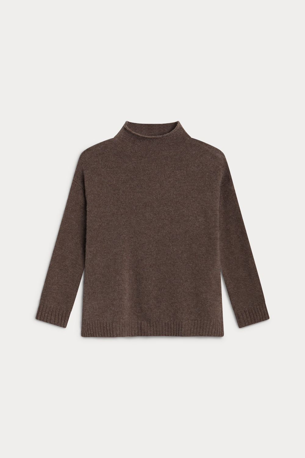 Jersey cuello alto cashmere mujer