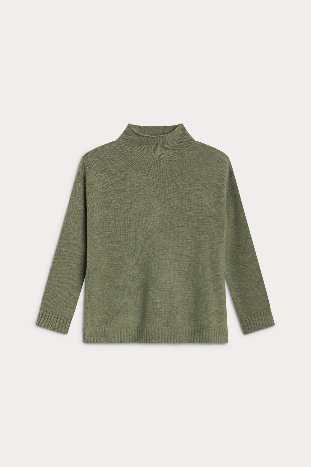 Jersey cuello alto cashmere mujer