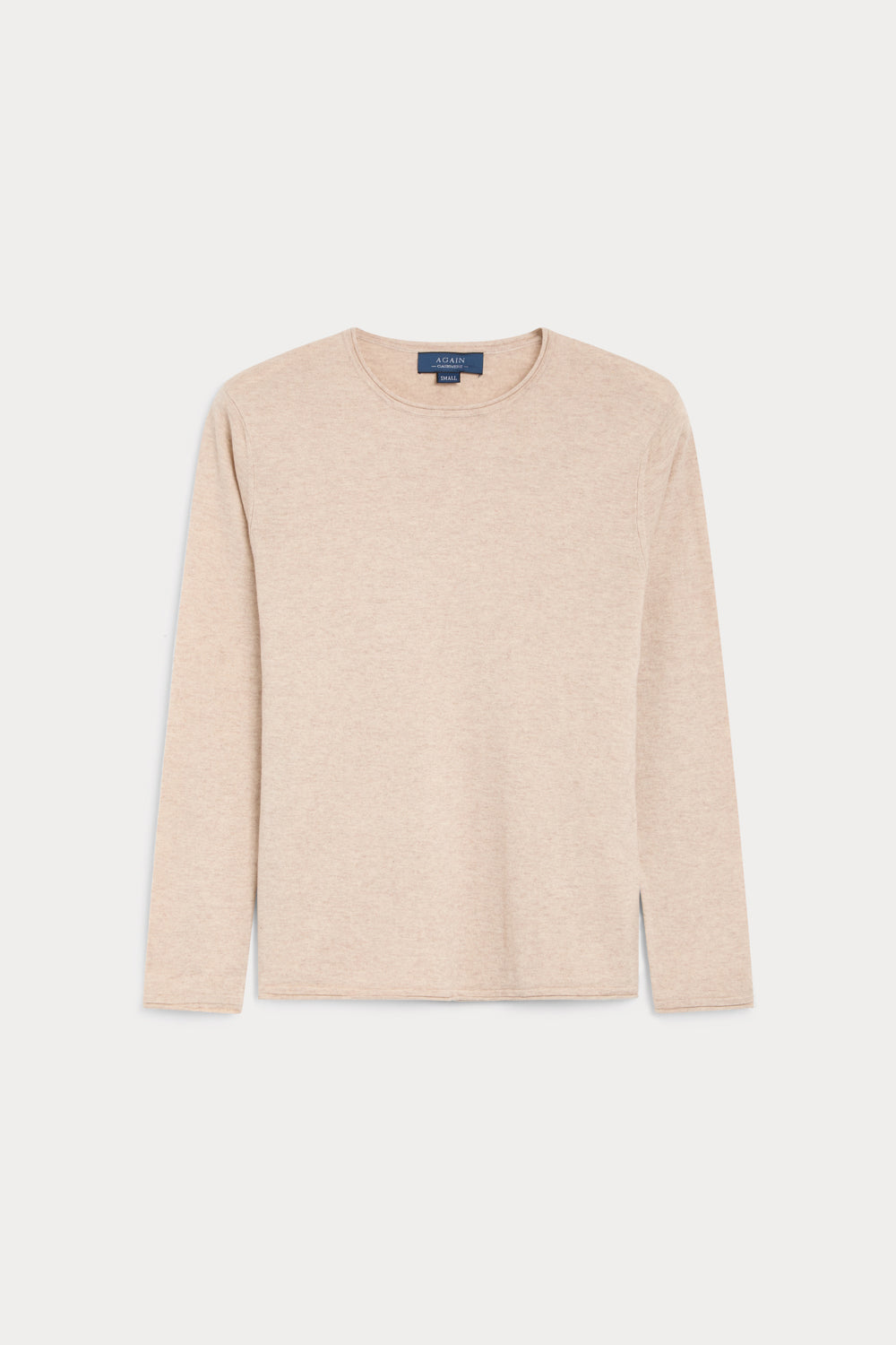 Jersey Cuello Redondo Cashmere Seda beige