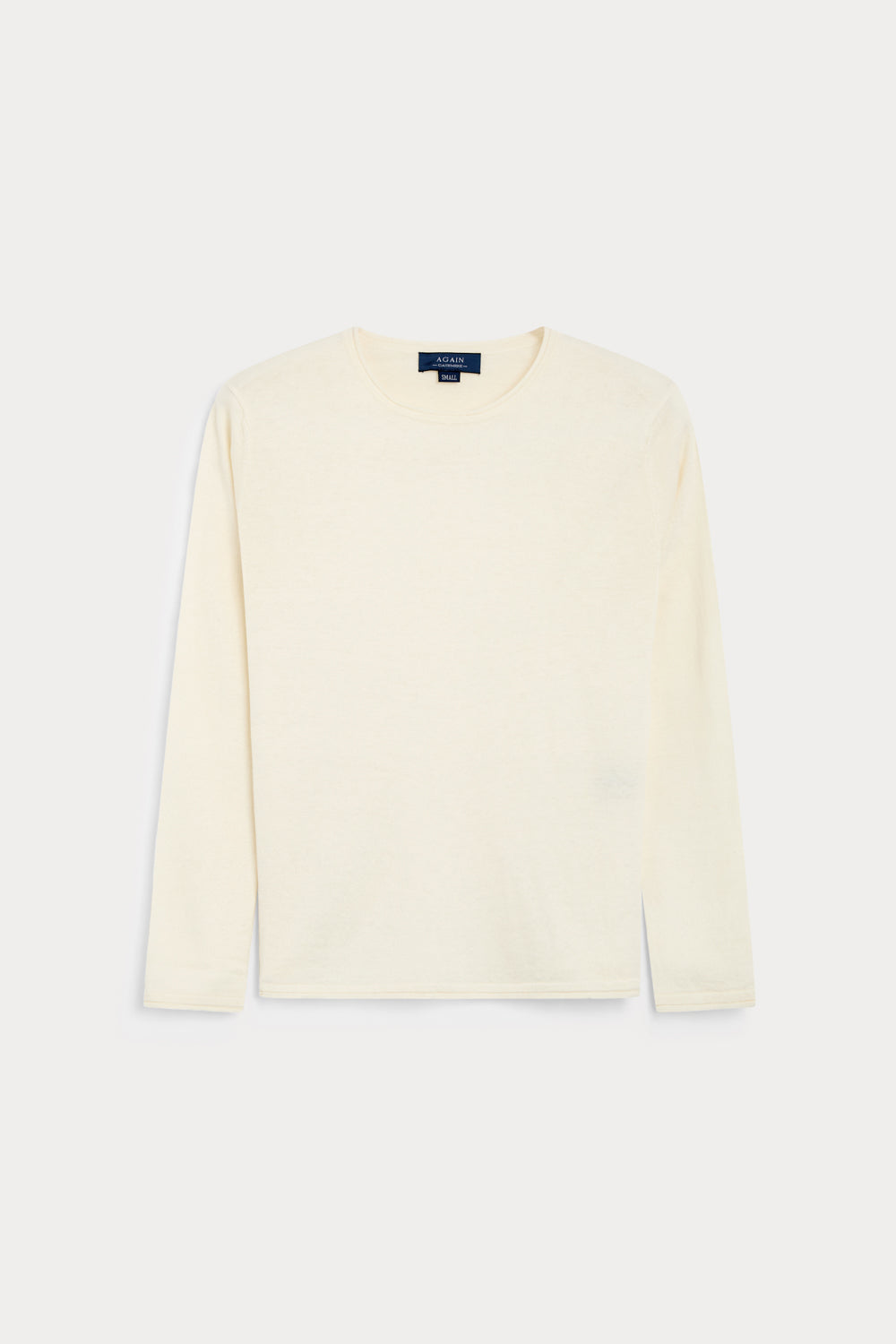 Jersey Cuello Redondo Cashmere Seda blanco
