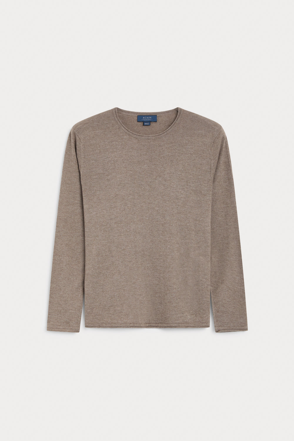 Jersey Cuello Redondo Cashmere Seda Mocha Mousse