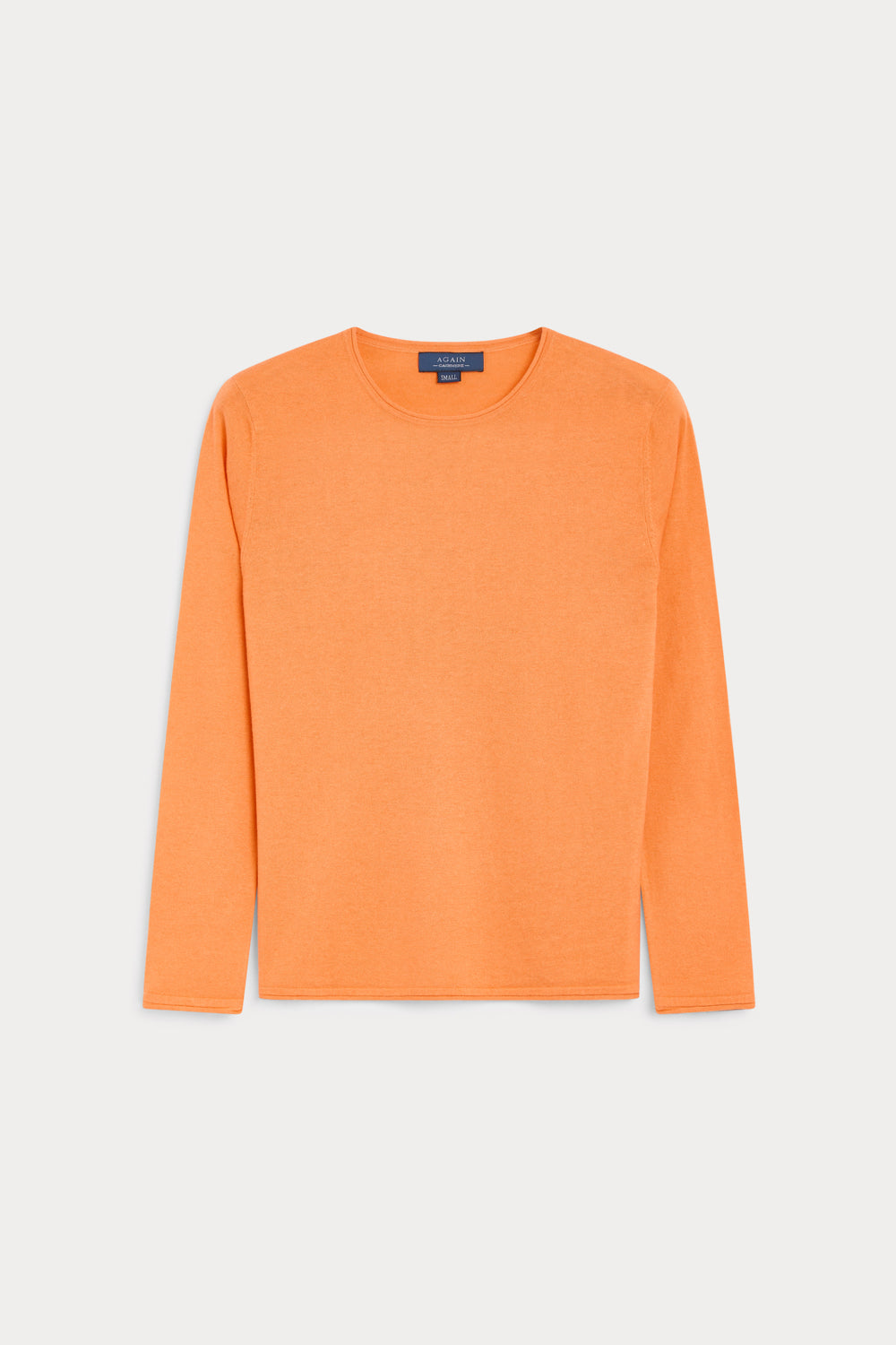 Jersey Cuello Redondo Cashmere Seda naranja