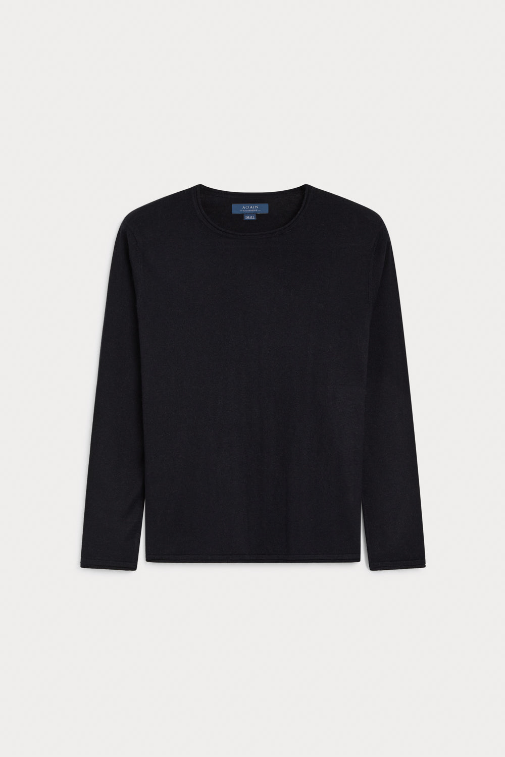 Jersey Cuello Redondo Cashmere Seda negro