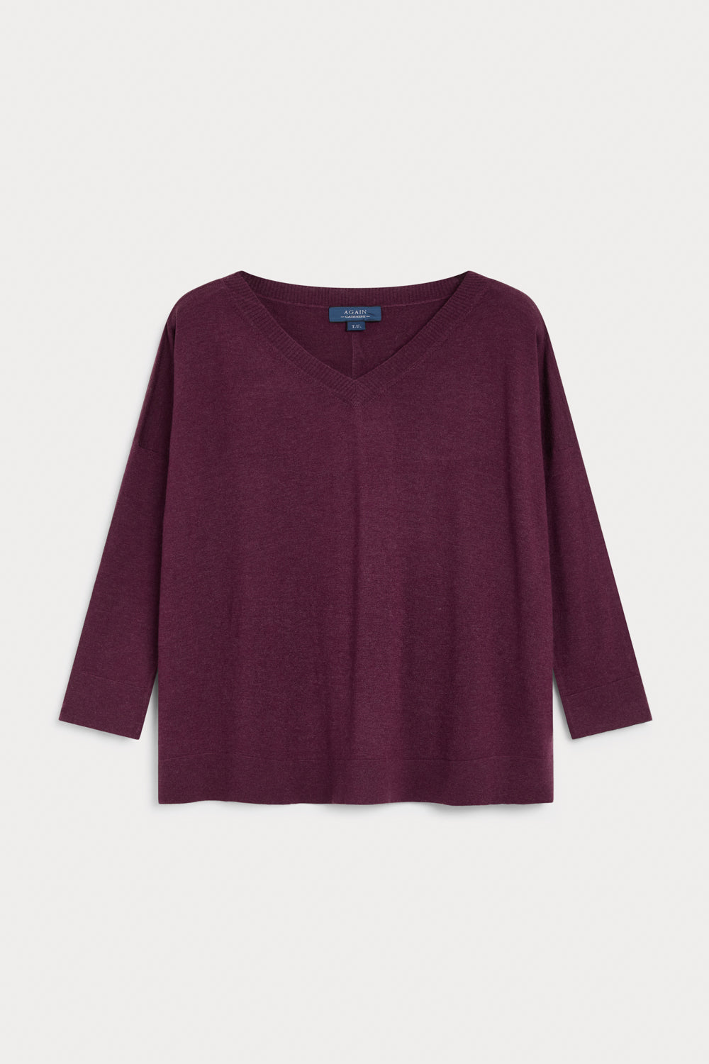 Jersey Oversize Luchi Cashmere Seda burdeos