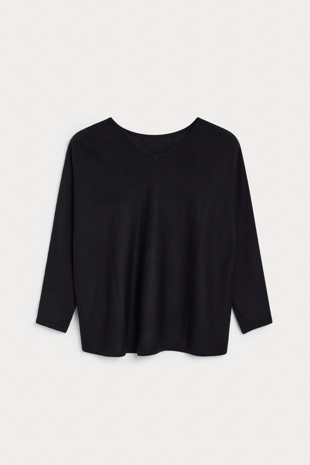 Jersey Pico Cashmere Seda negro