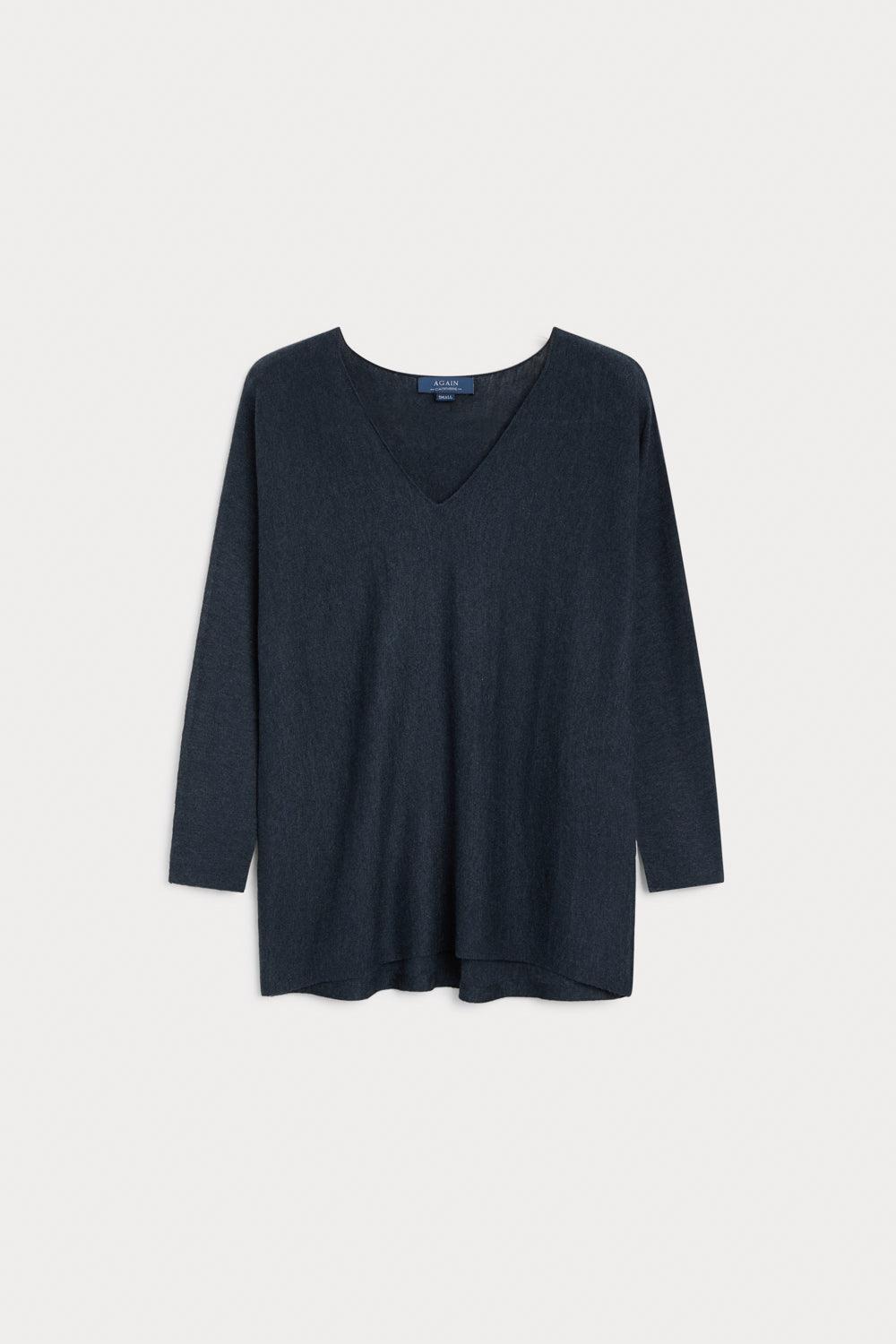 Jersey Pico Oversize Cashmere Seda azul noche