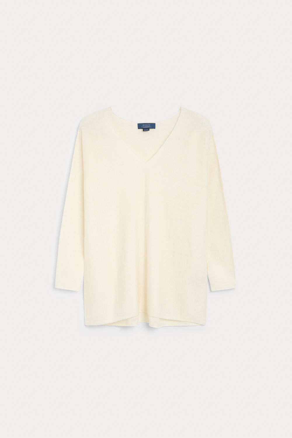 Jersey Pico Oversize Cashmere Seda blanco