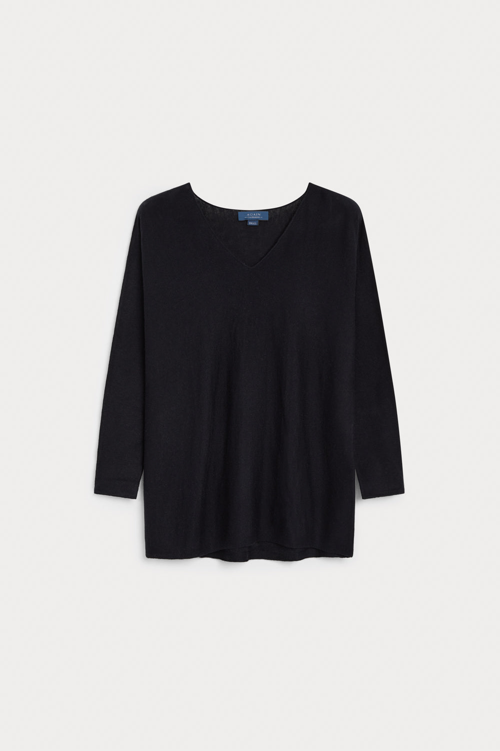 Jersey Pico Oversize Cashmere Seda negro