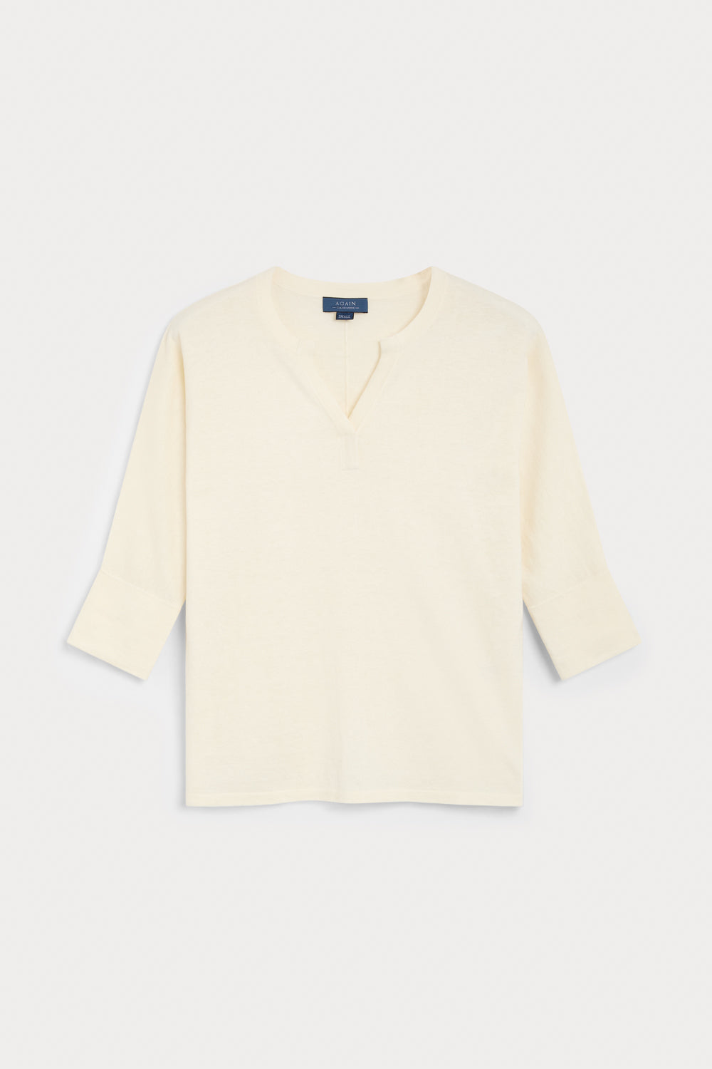 Jersey Pico Tres Cuartos Cashmere Seda blanco