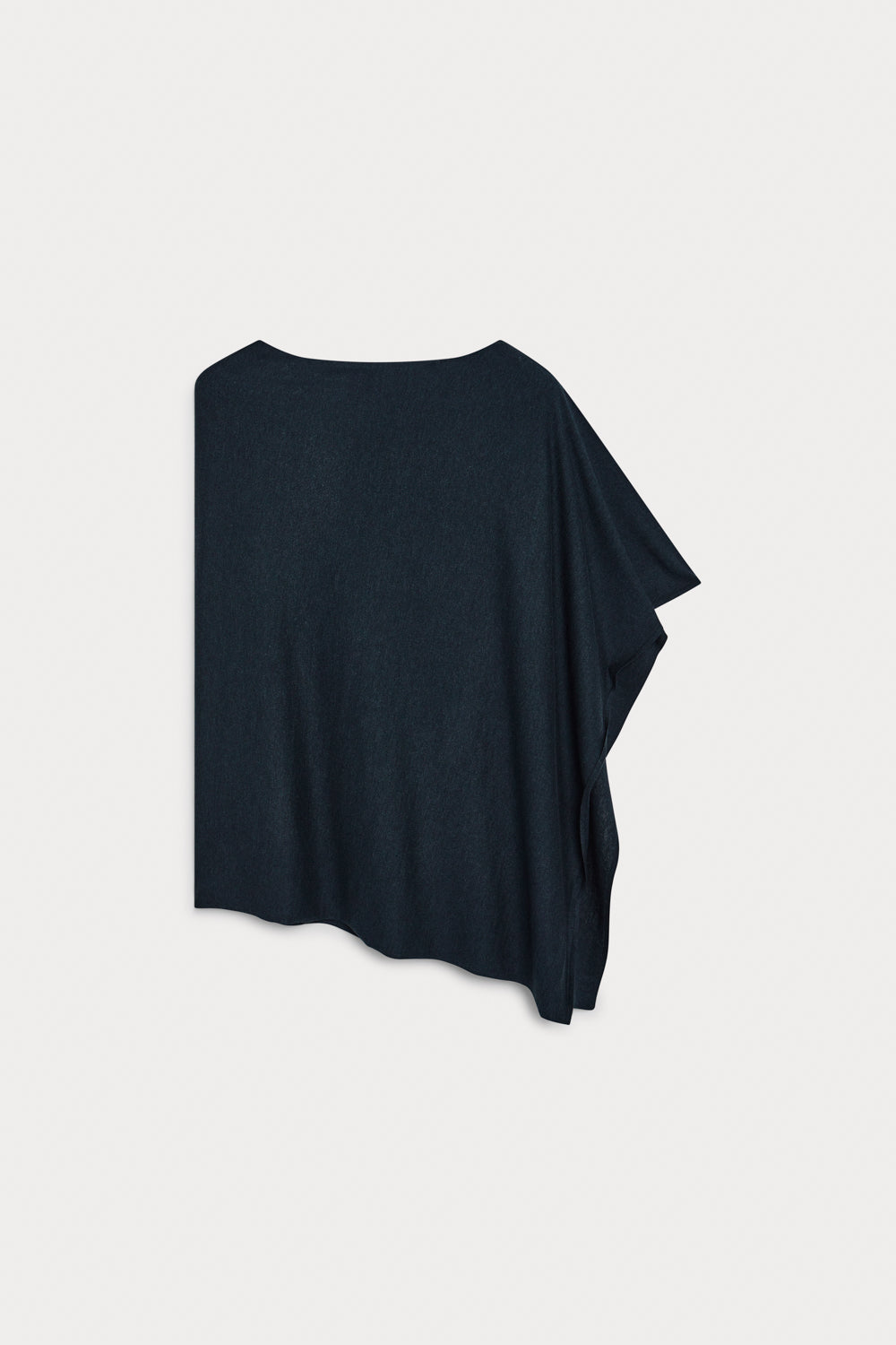 Poncho Camaleón Cashmere Seda Azul Noche