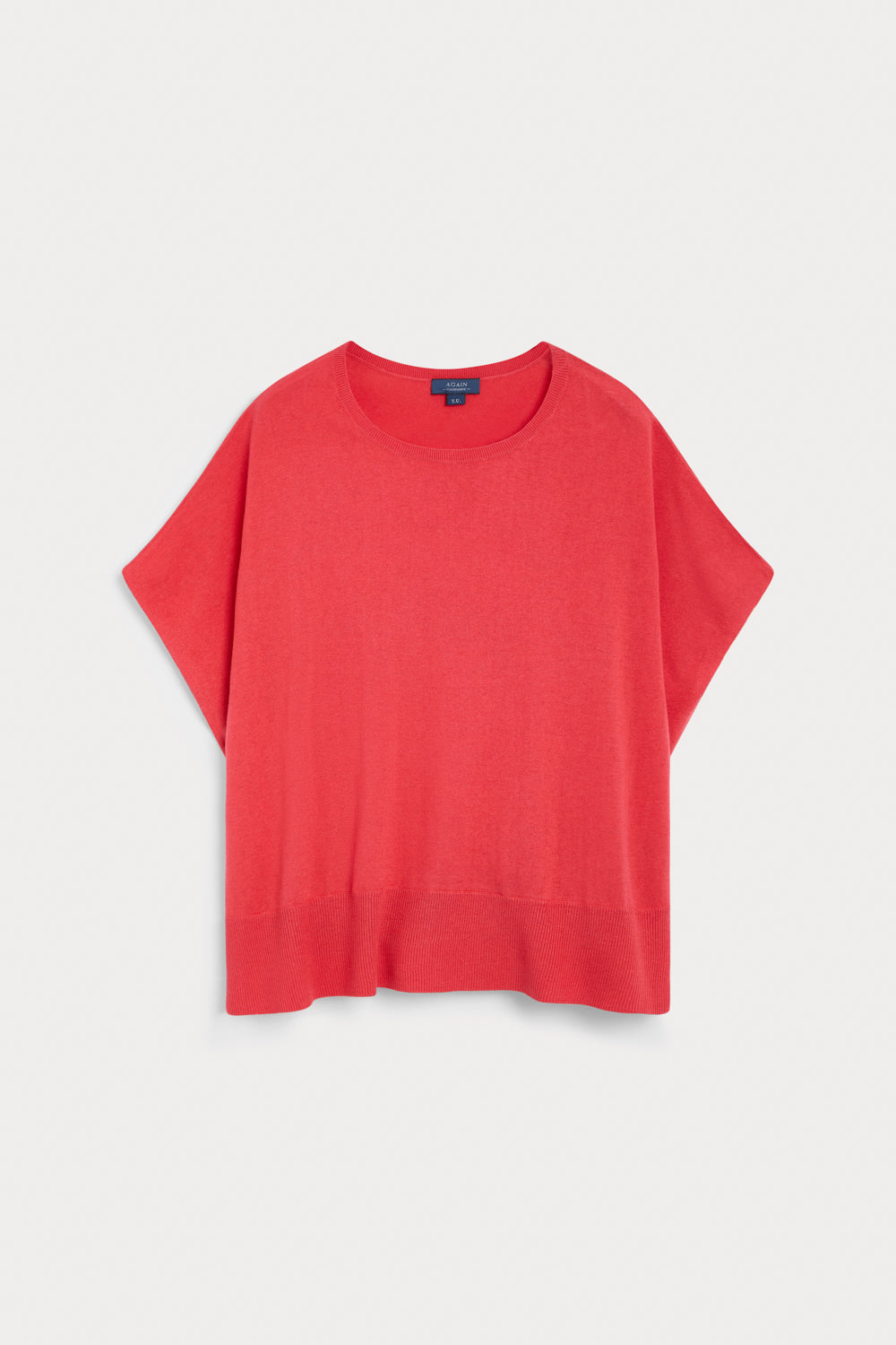 Poncho Manga Corta Cashmere Seda Fresa