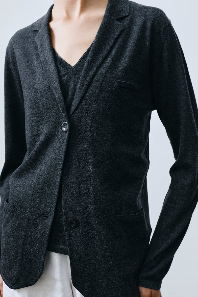blazer de cashmere ultrafino y seda de mujer