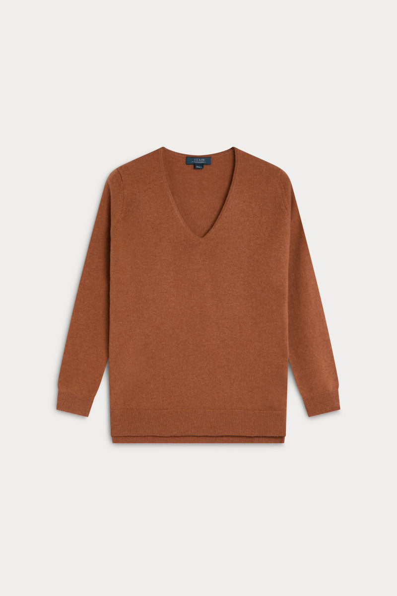 jersey cashmere mujer ocre