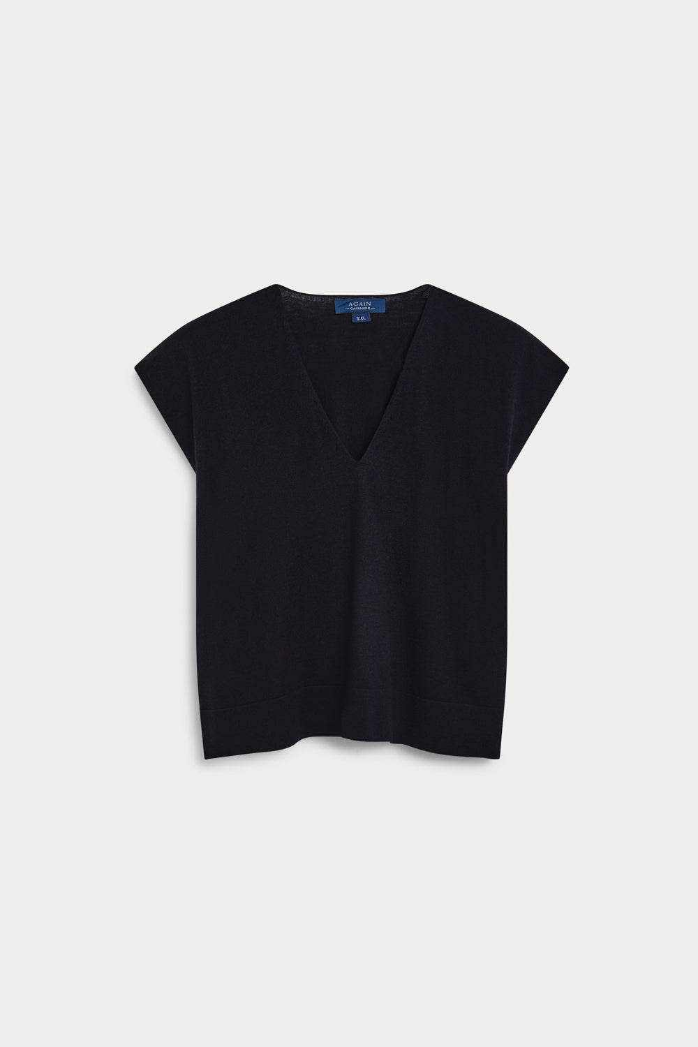 camiseta manga corta negra cashmere seda