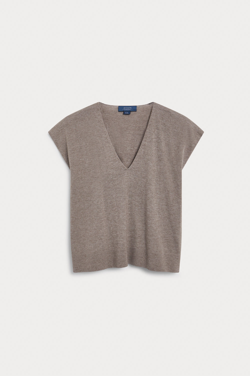 camiseta manga corta negra cashmere seda mocha mousse