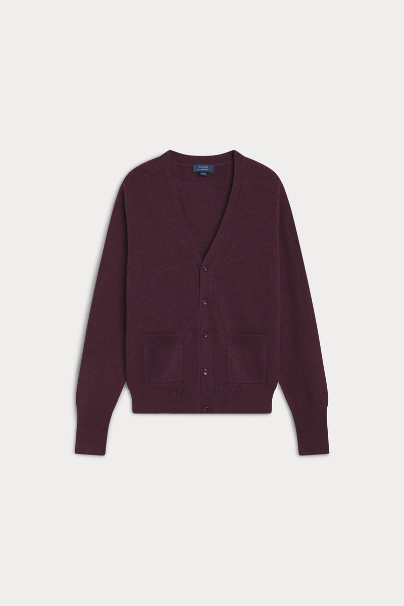 cardigan cashmere hombre red wine