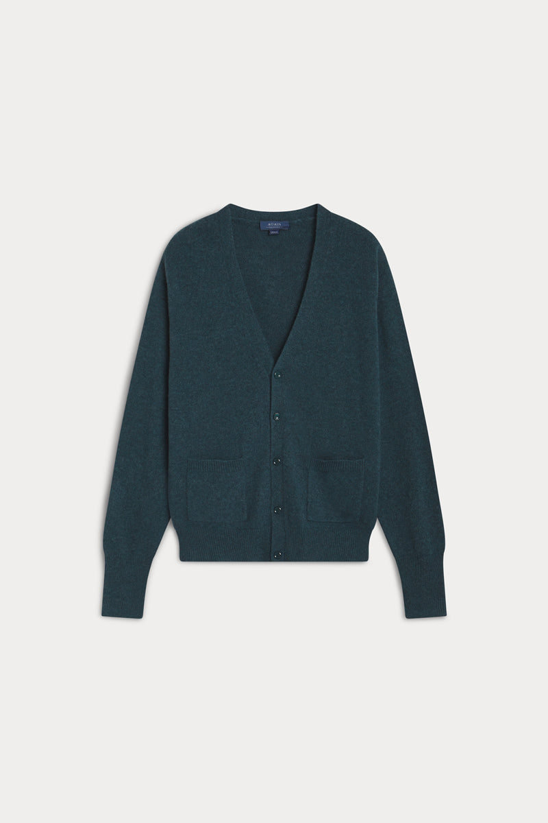 cardigan cashmere hombre verde