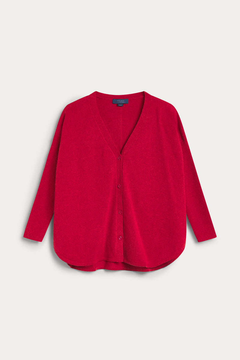 cardigan poncho mujer AGAIN cashmere cherry