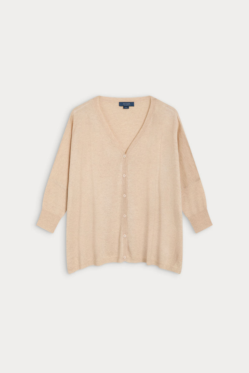 Cardigan poncho cashmere ultrafino seda
