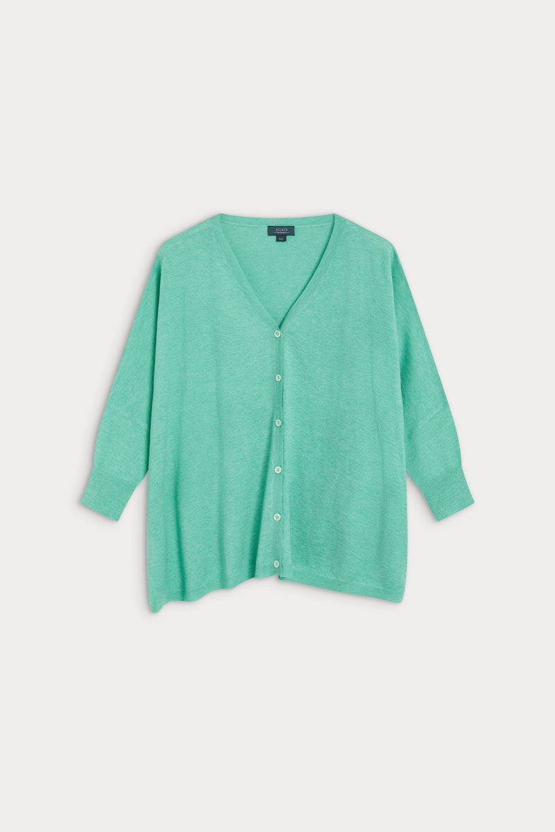 Cardigan poncho cashmere ultrafino seda