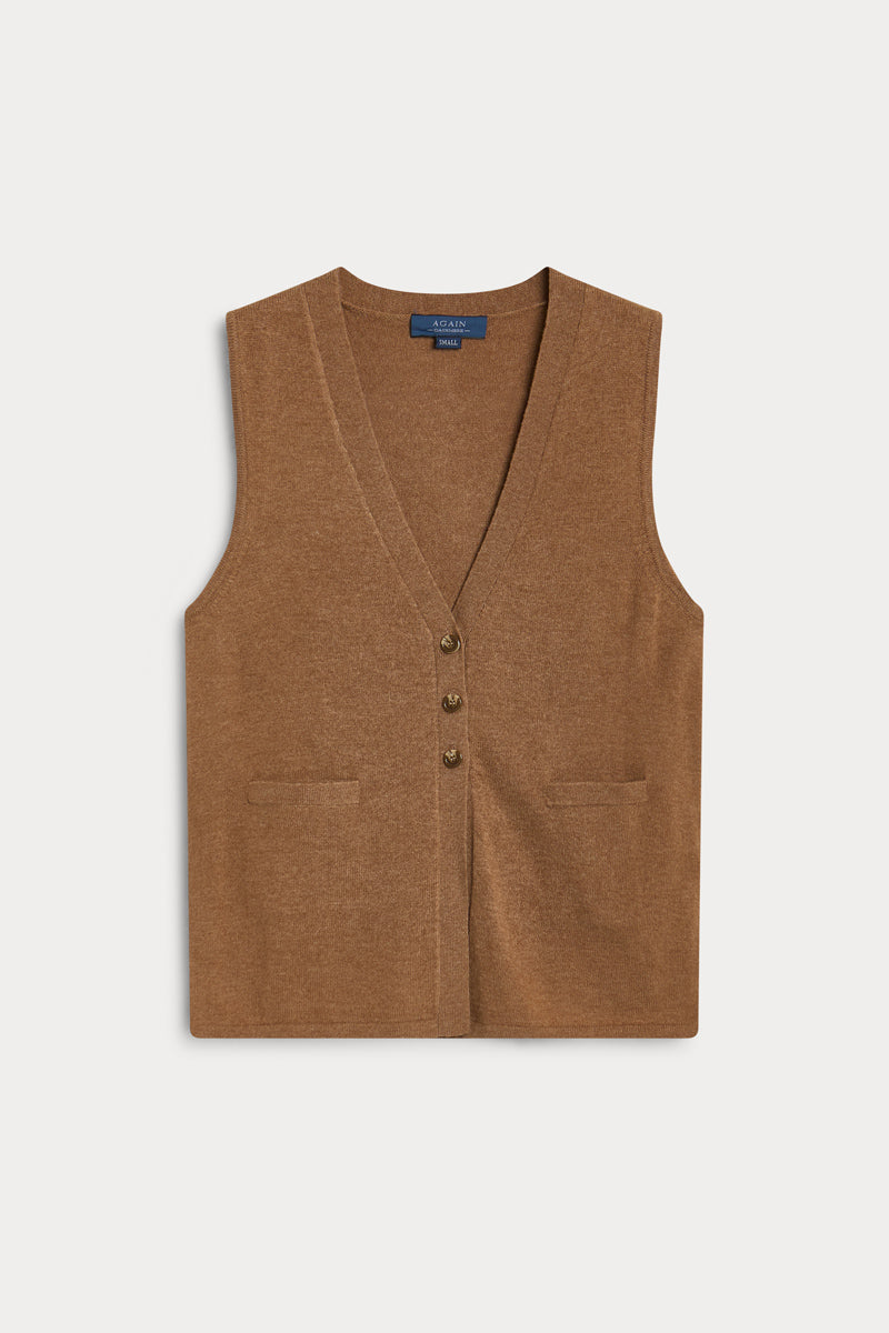 chaleco con botones de again cashmere mujer