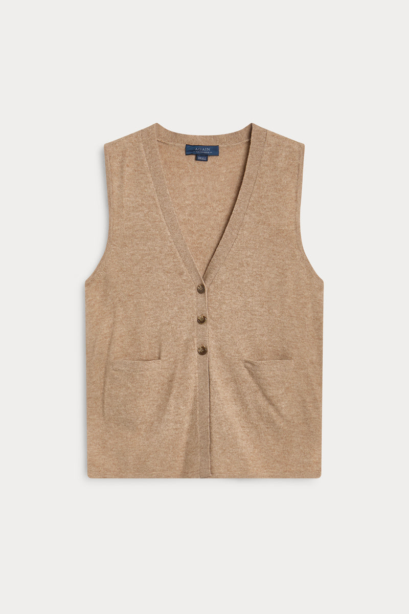 chaleco con botones de again cashmere mujer