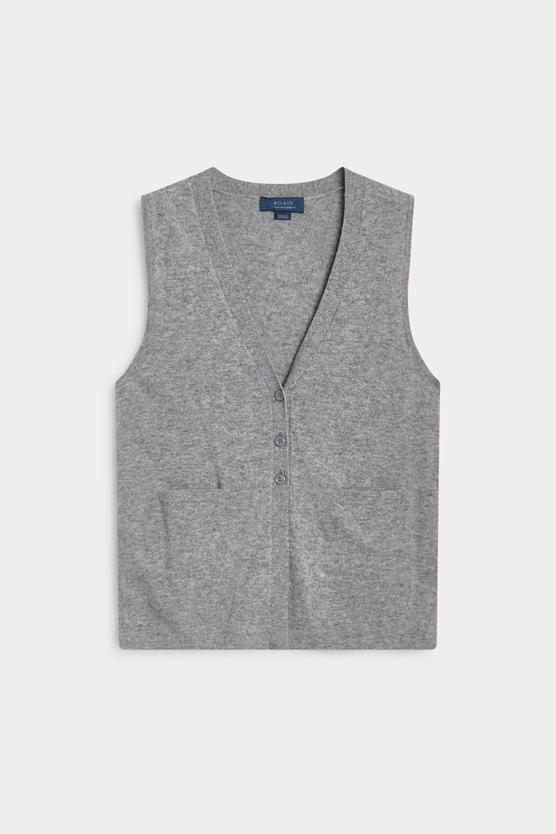 chaleco con botones de again cashmere mujer