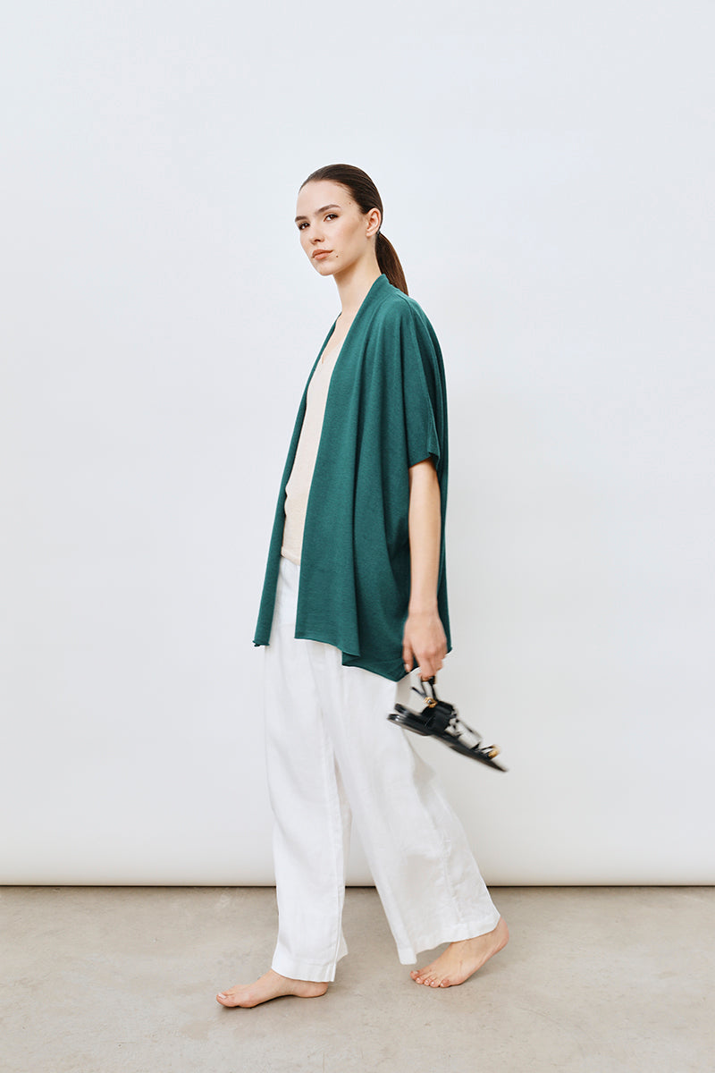 Chaleco oversize mujer cashmere seda ultrafno
