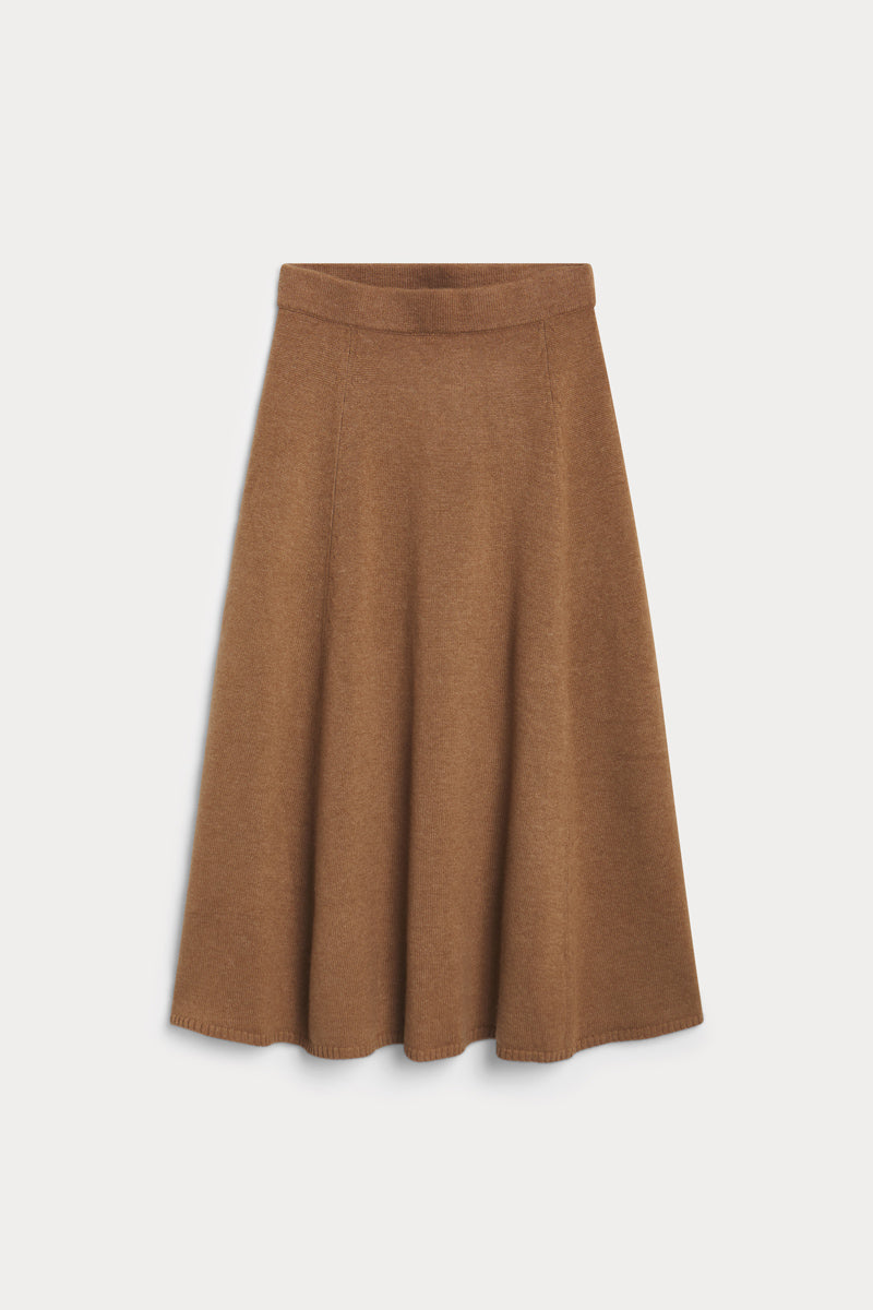 falda midi cashmere mujer