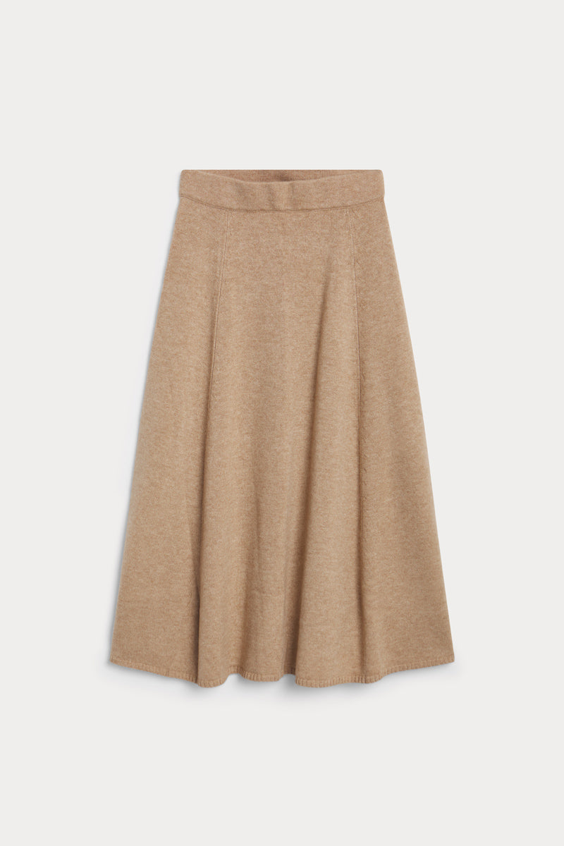 falda midi cashmere mujer