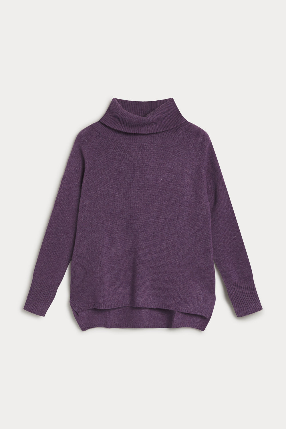 jersey cuello vuelto oversize cashmere mujer uva