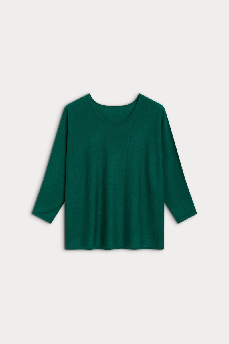 Cashmere Silk Box Neck Poncho