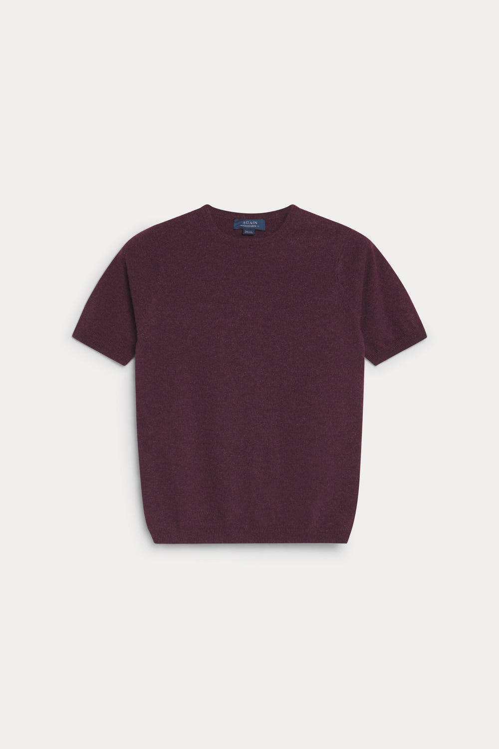 jersey manga corta cashmere mujer vino