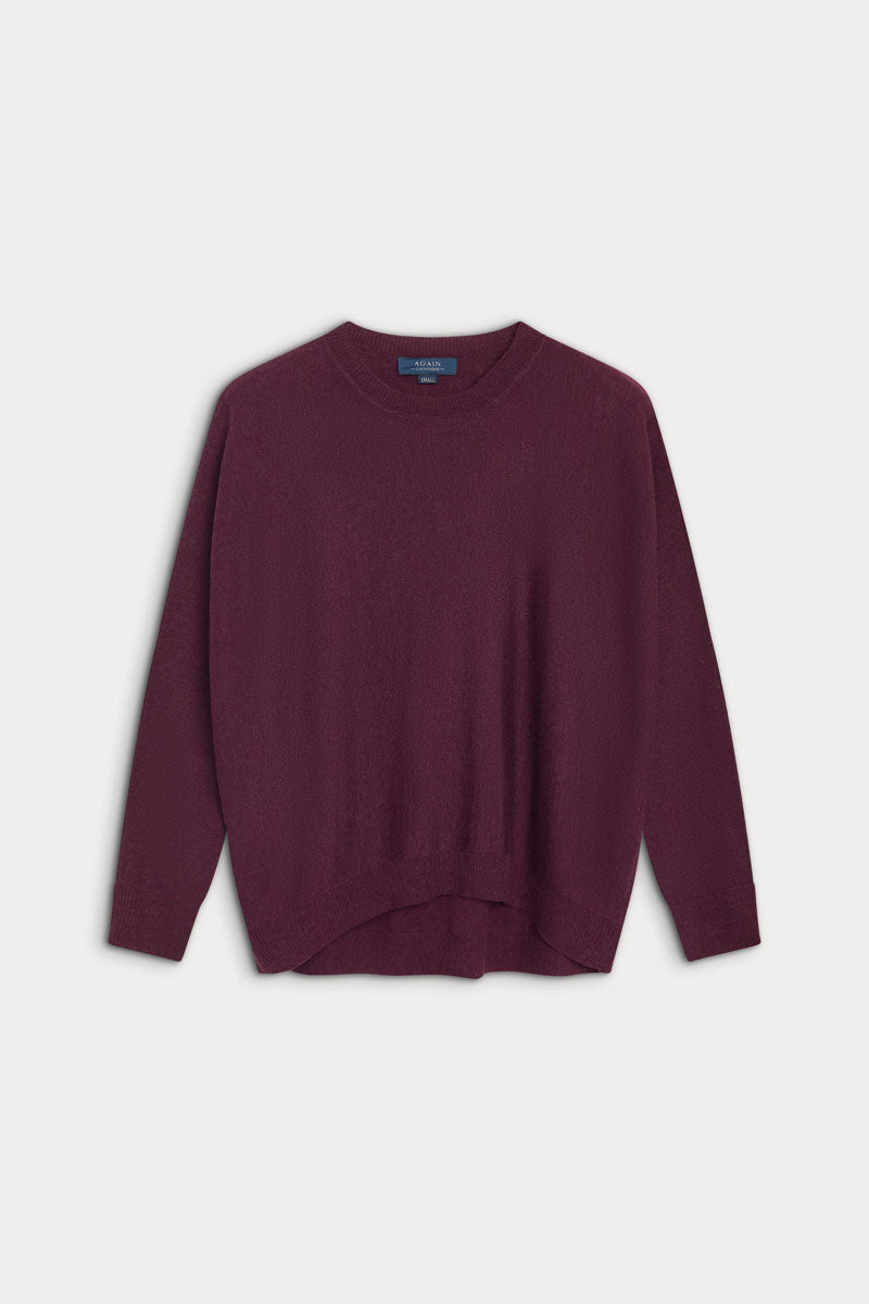 Jersey de escote redondo cashmere ultrafino seda