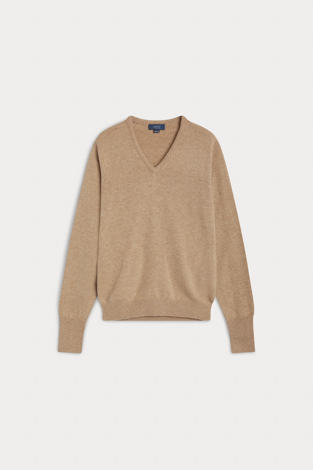 jersey pico cashmere hombre beige