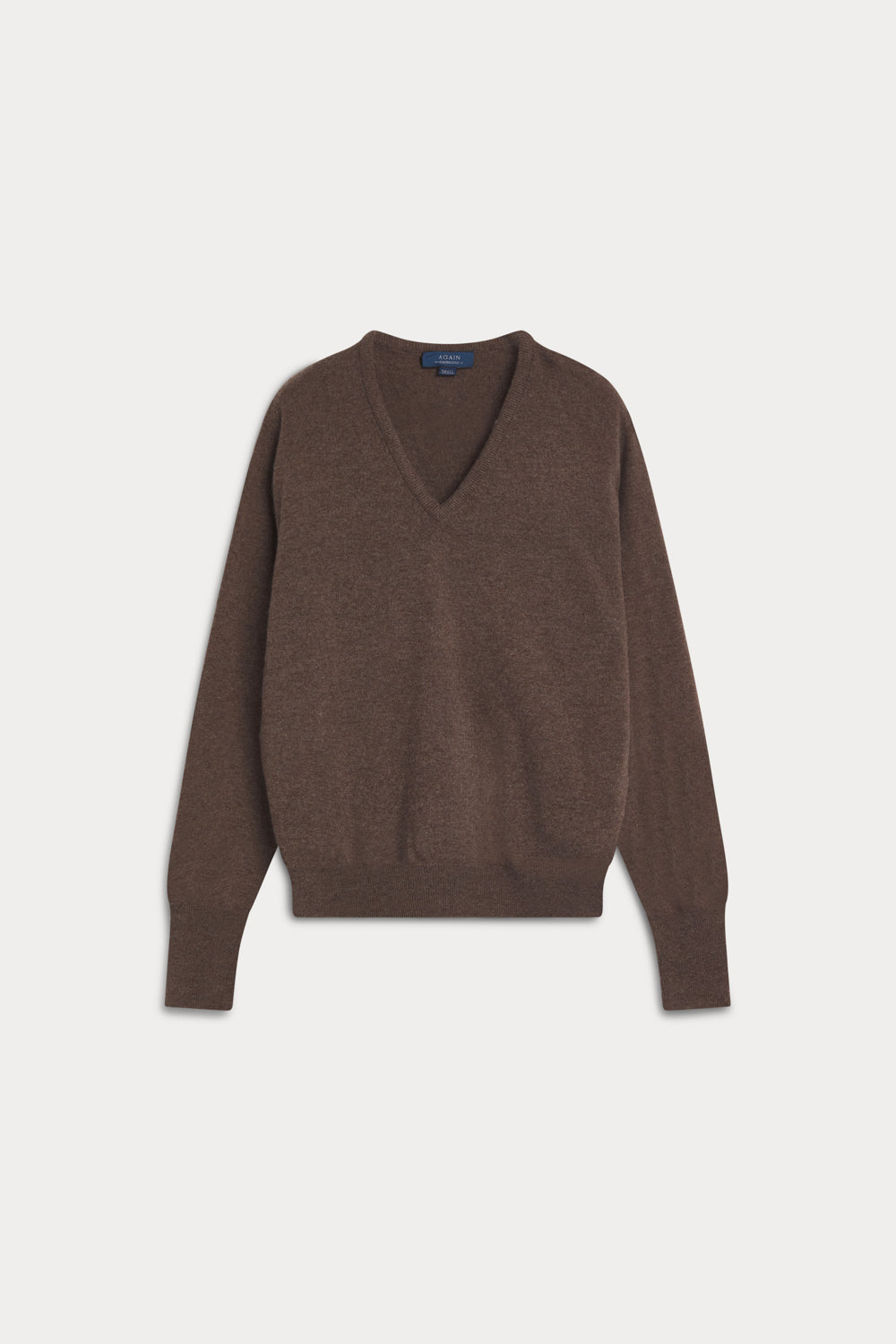 jersey pico dos cabos cashmere hombre marron