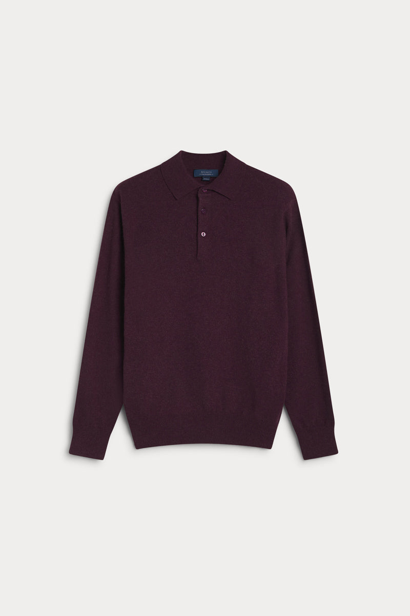 jersey polo de hombre Again Cashmere red wine